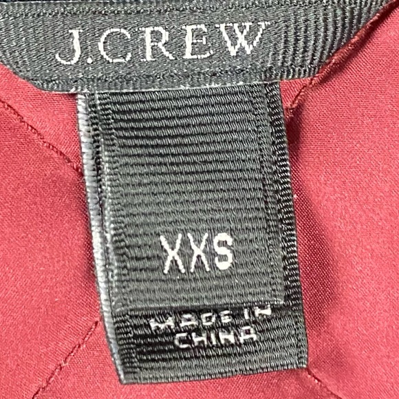 J. Crew Quilted Down Red Jacket Size XXS - Picture 2 of 6
